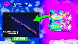 SKINCLUB WOW HE PULLED STILETTO KNIFE DOPPLER !! Skinclub Promo Code 2025 !! CS2 CASE OPENING