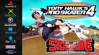 Tony Hawk's Pro Skater 4 | Graphics Comparison | PS2 XBOX Gamecube PC Mac GBA Zodiac | Side by Side