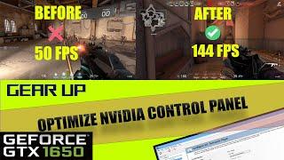 NVIDIA CONTROL PANEL SETTINGS FOR GTX1650 || OTHER GPU'S