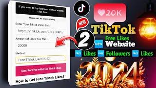 2  Website free tiktok likes followers and views 2024 || tiktok 20k likes increase in 2 minutes
