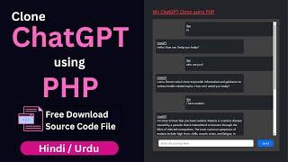 ChatGPT Clone using api in PHP | PHP project | Hindi / Urdu