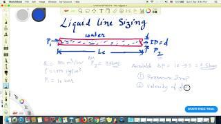 Liquid Line sizing calculation