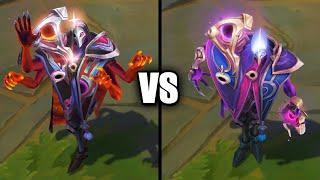 Dark Cosmic Erasure Jhin vs Dark Cosmic Jhin Skins Comparison (League of Legends)