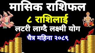 Masik rashifal 2079 Chaitra || monthly rashifal chait || 2079 साल चैत्र महिनाको मासिक राशिफल ।