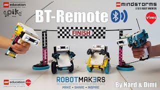 BT-Remote, Remote control your LEGO Spike Prime & Robot Inventor self-uprighting balancing robots.