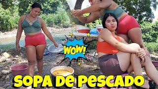 LA SOPA DE PESCADO HECHA EN EL CAMPO - Por chicas salvadoreñas / EL SALVADOR SV Y MÁS