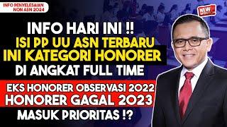 INFO PP UU ASN TERBARU ‼️ ALHAMDULILLAH KATEGORI HONORER INI MASUK PPPK FULL TIME 2024‼️