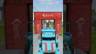 Trucks vs Giant Bollard Hell Gate #shorts #beamngdrive #gaming #trending #viralshorts #trending