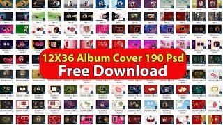 12X18 album cover psd free download 2024 l Wedding Album Design cover Psd Free Download 2024 ||