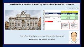 Excel Basics 9: Number Formatting as Façade & the ROUND Function