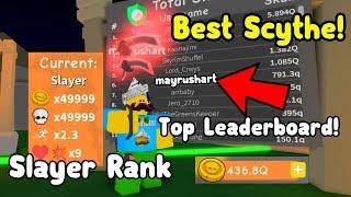 Getting The Best Scythe And Unlocked Slayer Rank! 400Q Money - Reaper Simulator