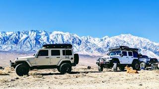 Alabama Hills and Coyote Flats Overlanding with Jeeps and iKampers