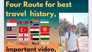 Best Travel history best 4 Route Singapore Thailand Malaysia Turkey Georgia South Africa Uzbekistan