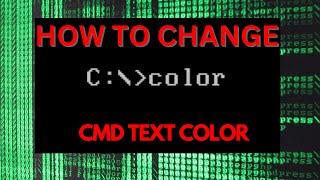 Command Prompt (CMD) Tutorial: How to Change Text Color Step-by-Step