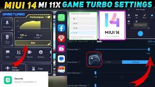 MIUI 14 Game Turbo 7.4.2 Best Settings  60Fps No Lag Mi 11x Game Turbo Settings 