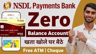 NSDL Payments Banks Account Opening Online | NSDL Payments Bank Zero Balance Account Online Opening