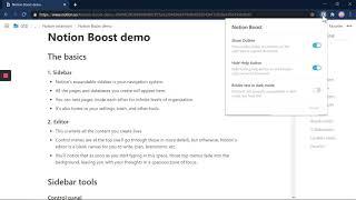 Notion Boost browser extension demo