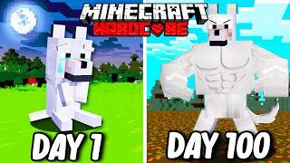 I Survived 100 Days as a WOLF in HARDCORE Minecraft... Minecraft Hardcore 100 Days