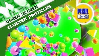 Green Screen Cluster Particles Rainbow Background - Footage PixelBoom