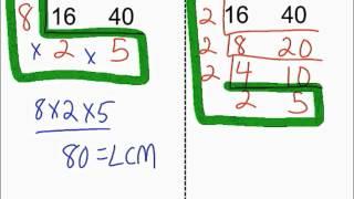 Finding the LCM using the "Ladder" Method