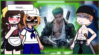 Kokujin no tenkousei react/reagindo a hiroki as zoro - gacha club ntr  - 1/2