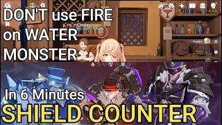 element counter shield counter - genshin impact DON'T use PYRO to break HYDRO SHIELD! Fischl Talks