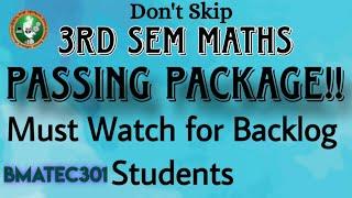 3rd Sem Maths Passing Package For Backlog Students ECE 2022 Scheme VTU BMATEC301