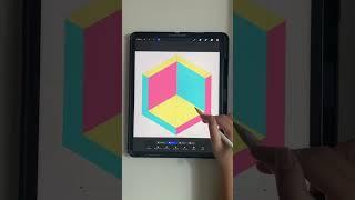 Isometric 3D Cube #procreate #digitalart #ipad #3d #drawing #procreateart