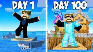 I Survived 100 Days On a Minecraft Survival Island