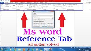 ms word references tab in hindi | ms word reference tab | reference tab all options use in ms word