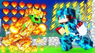 STORM Armor JJ vs FLAME Armor Mikey in Minecraft - Maizen JJ and Mikey