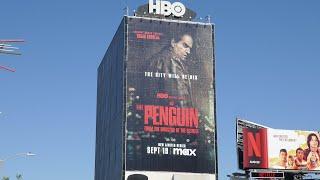 Colin Farrell The Penguin Billboard Sunset Blvd Los Angeles California USA August 24, 2024