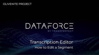 Dataforce, Transperfect transcription training. Olive invite. #onlineclasses. Data Annotation