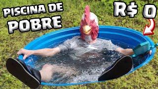 FIZ UMA PISCINA DE POBRE E DEU CERTO ! *100% grátis*