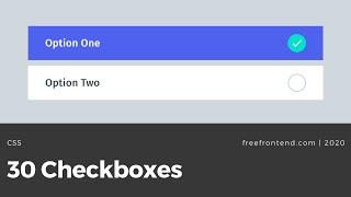 30 CSS Checkboxes