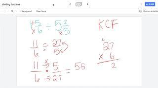 Dividing Fractions Video from In Class Examples