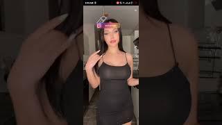 isra hot black dress bigo live