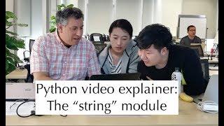 Python standard library: The "string" module