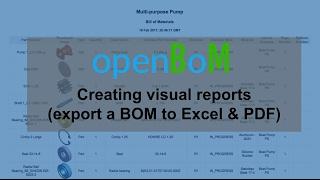 openBoM: creating a BOM visual reports