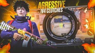 Aggresive 1 V 4 Gameplay - 4 Finger Claw + Always On Gyro | Extreme + Gameplay |