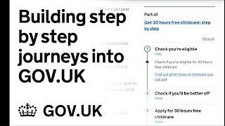 Building step by step journeys into GOV.UK