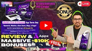 APPZ Review[LIVE] Generate iOS & Android Apps With 3 ClicksFREE 10K Bonuses