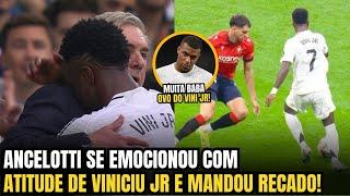 NOSSA!! OLHA DECLARAÇÃO EMOCIONANTES DE ANCELOTTI PARA VINICIUS JR APÓS HAT TRICK!!