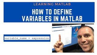 How to define variables in MATLAB?