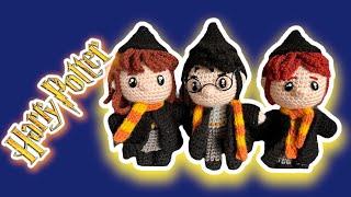 Harry Potter Hermione Granger Ronald Weasley #amigurumi paso a paso tutorial #crochet (subtítulos)