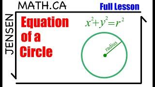 Equation of a Circle | grade 10 | jensenmath.ca