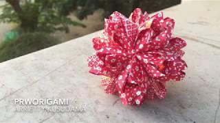 Arrietty Kusudama - PrwOrigami Folding Tutorial 【くす玉・折り紙】