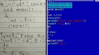 WAP on Factorial of number using do while loop //C programming Codding// // factorial of number//