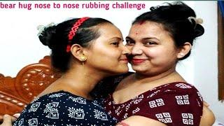 Bear hug nose to nose rubbing challenge || #shampabiswas