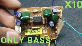 HOW TO MAKE LOW PASS FILTER CIRCUIT X10 BASS #circuiters